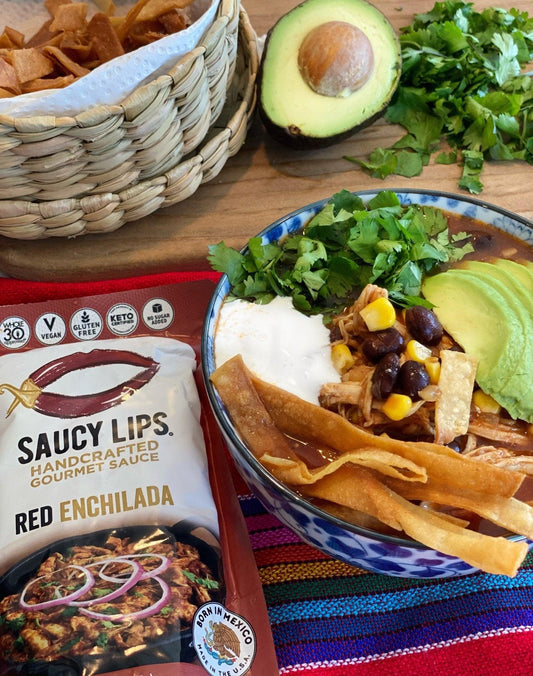 Chicken Enchilada Soup - Saucy Lips Foods