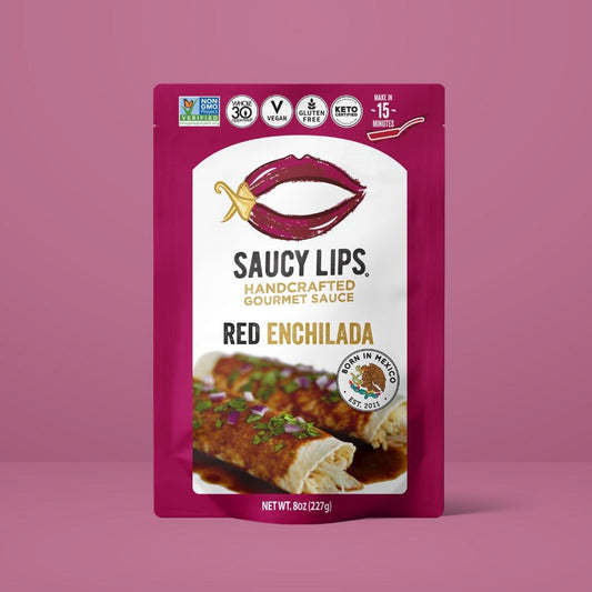 Traditional Red Enchilada Sauce - Saucy Lips Foods - Authentic Sauce Flavors from the Heart of México